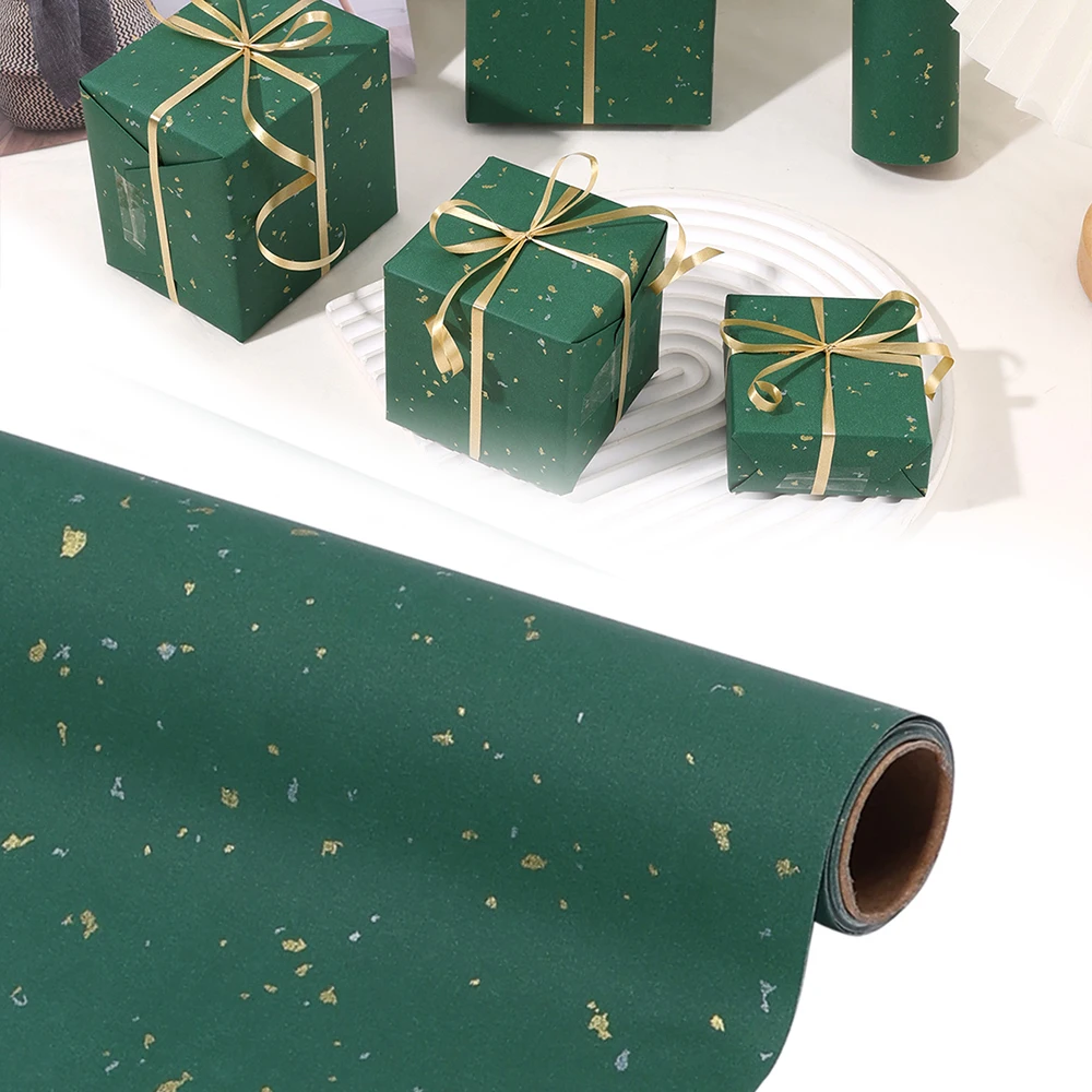 1roll Luxury Hot Stamping Gift Wrapping Paper Elegant Gift Packaging for Christmas Wedding Valentine's Day Birthday DIY Craft