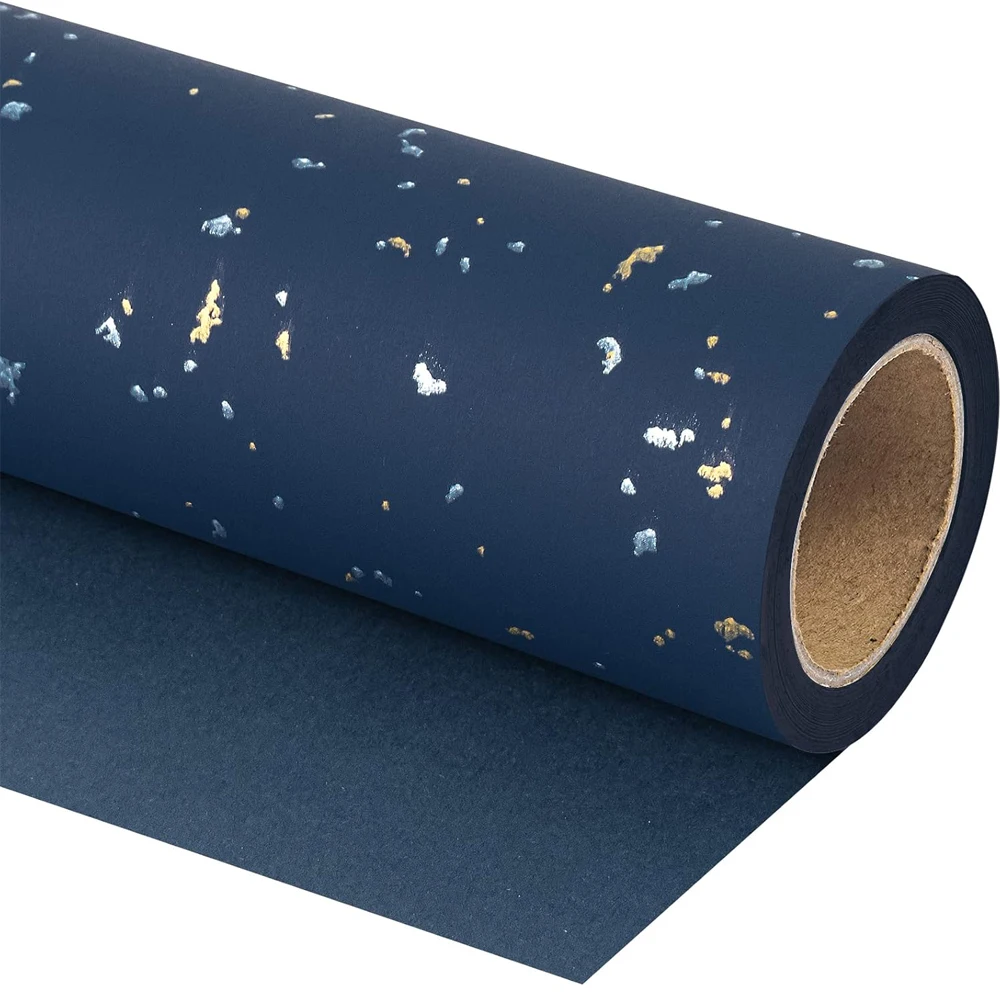 1roll Wrapping Paper Gift Wrapping Paper Gift Floral Wrapping Paper Great for DIY Craft Packaging Christmas Party Gift Box Paper - Image 2