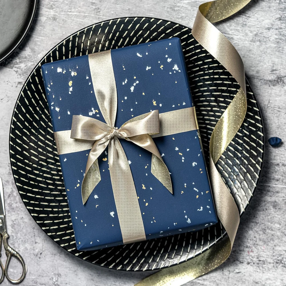 1roll Wrapping Paper Gift Wrapping Paper Gift Floral Wrapping Paper Great for DIY Craft Packaging Christmas Party Gift Box Paper - Image 4
