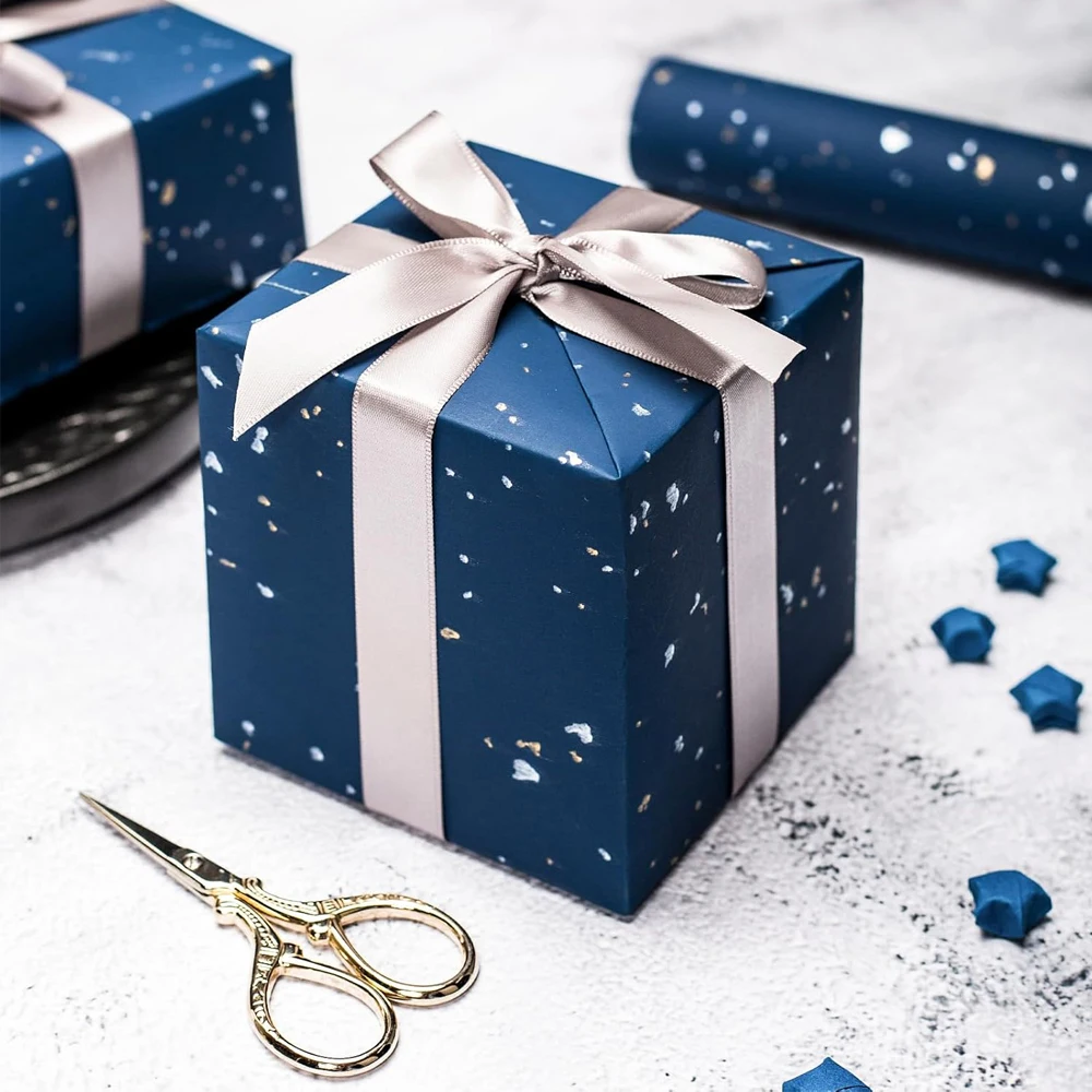 1roll Wrapping Paper Gift Wrapping Paper Gift Floral Wrapping Paper Great for DIY Craft Packaging Christmas Party Gift Box Paper