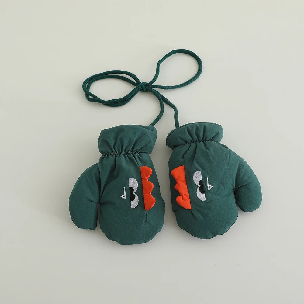 2-5 Years Old Kids Boys Girls Cartoon Bear Full Finger Gloves Winter Thick Warm Gloves Toddler Outdoor Cold-Proof Mittens - Image 3