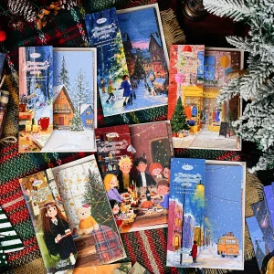20 Sheets Christmas Theme Pattern Paper for Scrapbook DIY Gift Wrapping Card Making Art Craft Journaling Collage Background