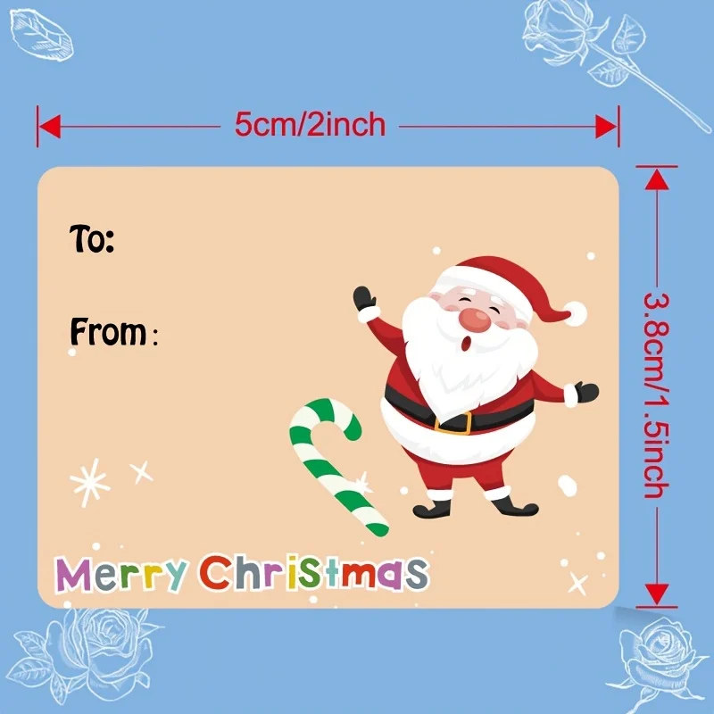 200Pcs Christmas Decor Gift Series Self‑adhesive Sticker Labels Holiday Decoration DIY Sealing Stickers - Image 4