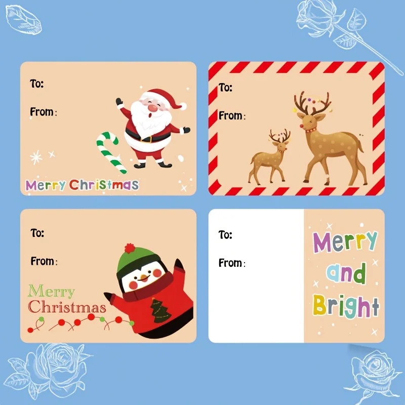 200Pcs Christmas Decor Gift Series Self‑adhesive Sticker Labels Holiday Decoration DIY Sealing Stickers - Image 5