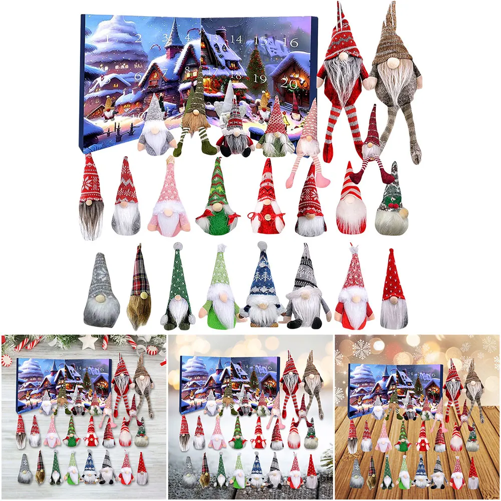 2024 Christmas Gnome Holidays Advent Calendar 24 Days Xmas Countdown Calendar Christmas Countdown Calendar for Kids Boys Girls
