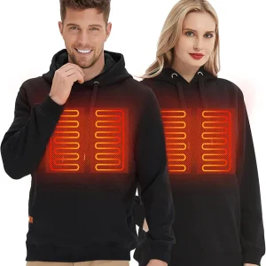 2024 Women USB Heating Hoodies men Vintage Gothic Heated Jacket Long Sleeve Streetwear Loose Coats Harajuku Sweatshirts