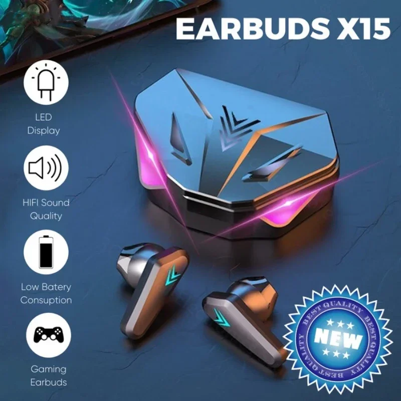 2025 New TWS Wireless Earphone 5.3 bluetooth Headphone Low Latency Earbud Esport Gaming Headset Gamer with Mic For xiaomi iphone - Image 3
