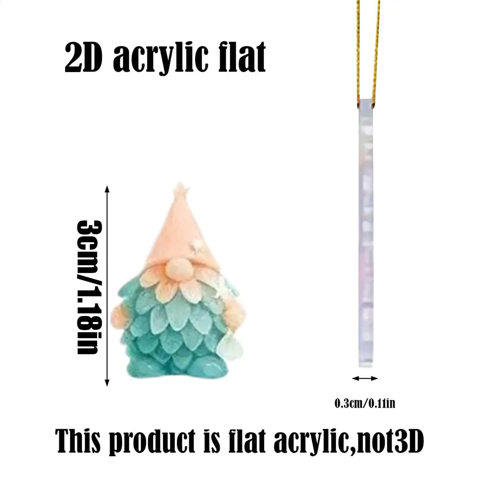 2026 Christmas Advent Calendar 24 Days Sea Glass Gnome 2D Acrylic Ornament Pendant Christmas Countdown Decor Holiday Gift - Image 6