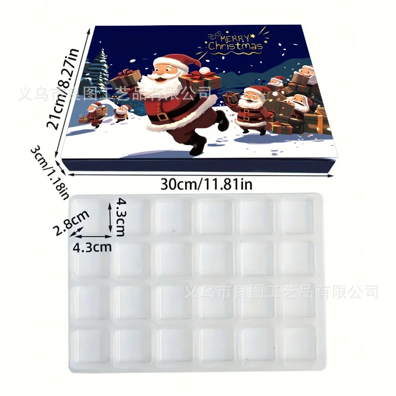 2026 Christmas Advent Calendar Box Merry Christmas Advent Calendar Empty Gift Box Christmas Puzzle Calendar 24 Days DIY Gift Box - Image 5