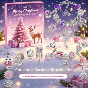 2026 Christmas Advent Calendar Jewelry DIY Bracelet Gift Box 24 Days Countdown New Year Countdown Calendar New Year Xmas Gifts