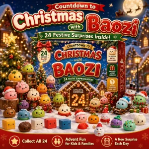 2026 Dumpling Squishy Advent Calendar 24 Days Christmas Countdown Mystery Box Slow Rising Squeeze Sensory Fidget Holiday Gift