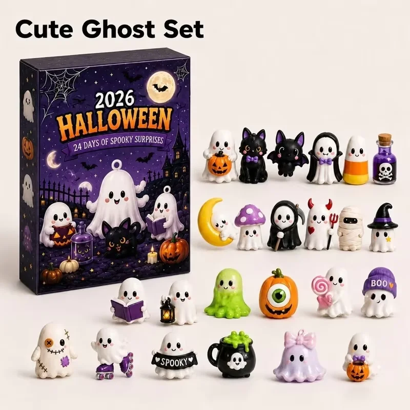 2026 Halloween Advent Calendar 24 Days Countdown 24pcs Horror Movie Mini Figures Set Desktop Home Party Decoration Surprise Gift - Image 3