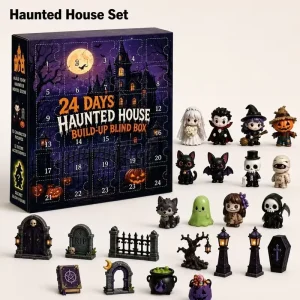 2026 Halloween Advent Calendar 24 Days Countdown 24pcs Horror Movie Mini Figures Set Desktop Home Party Decoration Surprise Gift
