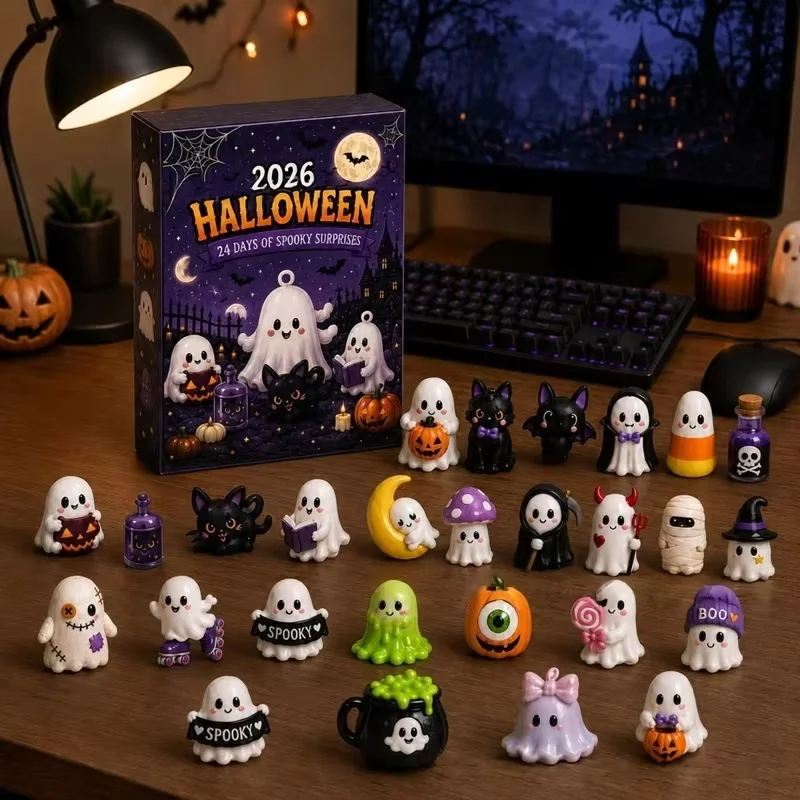 2026 Halloween Advent Calendar 24 Days Countdown 24pcs Horror Movie Mini Figures Set Desktop Home Party Decoration Surprise Gift - Image 5