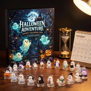 2026 Halloween Party Countdown Advent Calendar Pendant Decoration Countdown Surprise Gift Spooky Ornament For Halloween Gifts