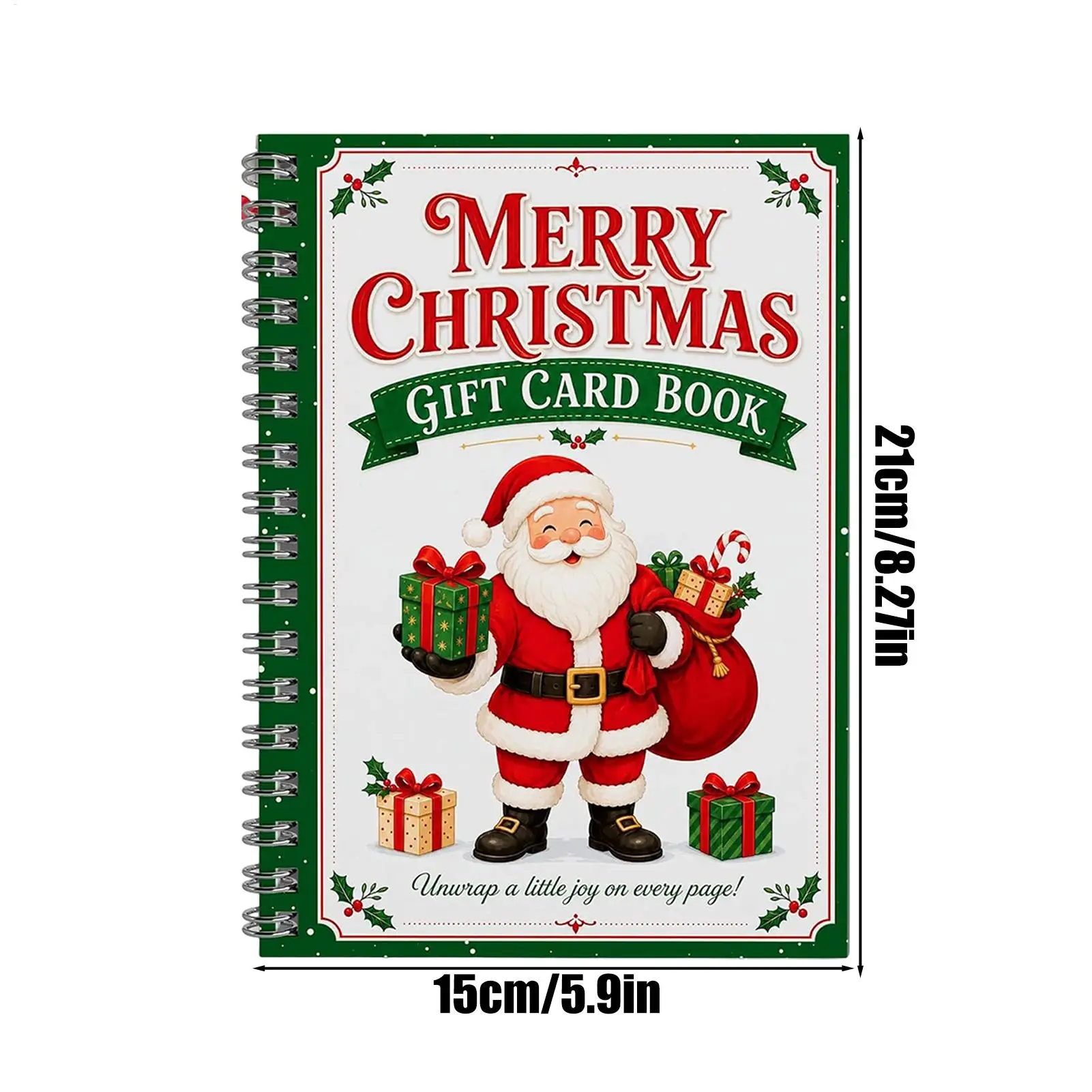 2026 Happy Christmas Card Book Xmas Christmas Greeting Cards Festive Holder Organizer For Holiday Party School College Family - Image 6