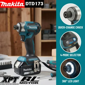 2026 Makita DTD173 18V Cordless Impact Driver BL Brushless Motor Electric Drill Wood/Bolt/T-Mode Rechargeable Power Tools