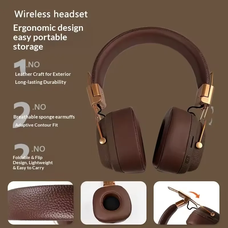 2026 NEW M11 Foldable Wireless Bluetooth Headsets Headset Gamer Choice Retro Over Ear Headphones DJ Stereo Sounds Bluetooth - Image 3