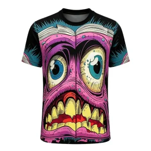2026 New Men's Horror Fun 3D Print T-Shirt Mummy Big Eyes Pattern Short-Sleeve Tee Halloween Role-Playing Casual Crew Neck Top