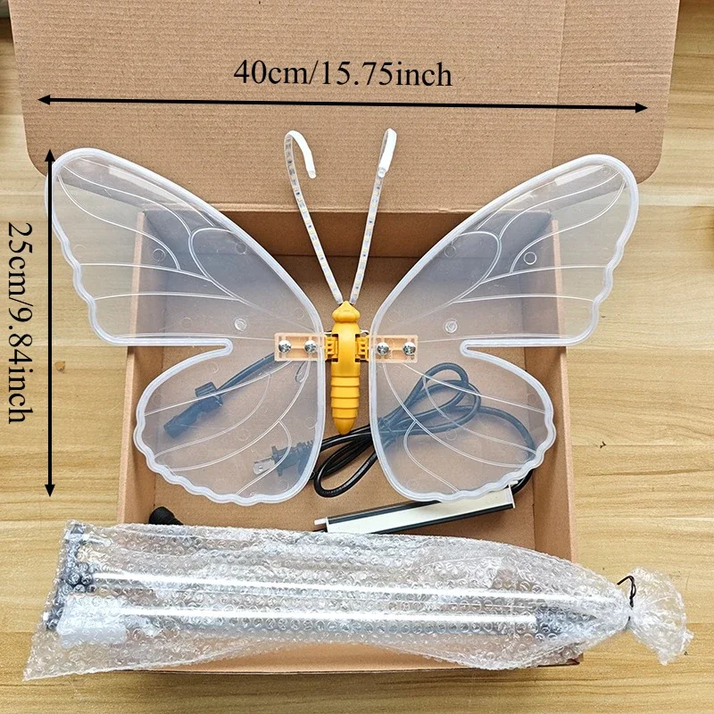 2026 New Releases LED Outdoor Simulation Dynamic 40cm with Stand Butterfly Lights Holiday Party Wedding Home Christmas Decoratio - Image 6