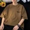 2026 New Style Simple Summer Loose Versatile Hong Kong Style Shirt Underwear American Short-Sleeved T-shirt for Men