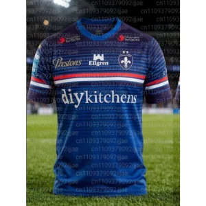 2026 New Wakefield Trinity Rugby Sportswear UK Family Edition Rugby Casual Quick drying Training Short sleeved T-shirt