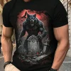 2026 Stylish New Men's 3D Wolf Print T-Shirt Fashion Short-Sleeved Pullover O-Neck Tops Summer Outdoor T-Shirts Men's Clothing