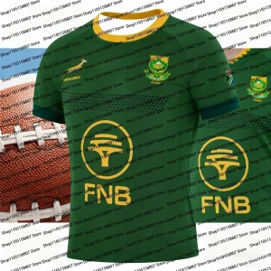 2026 Summer Men's New South African Rugby Training Uniform Sport Quick-drying T-shirt Top, Unise-style Breathable Sports Top