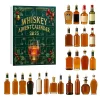 2026 Whisky Advent Calendar - 2D Flat 24 Bottle, Wood-like, Gift For Whisky Tasting Parties 24 Days Countdown Calendar
