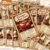 20pcs Christmas Festive Drink Recipe Postcards,Beverage Ingredient Instruction Wall Decor Cards For Kitchen,Christmas Party Card