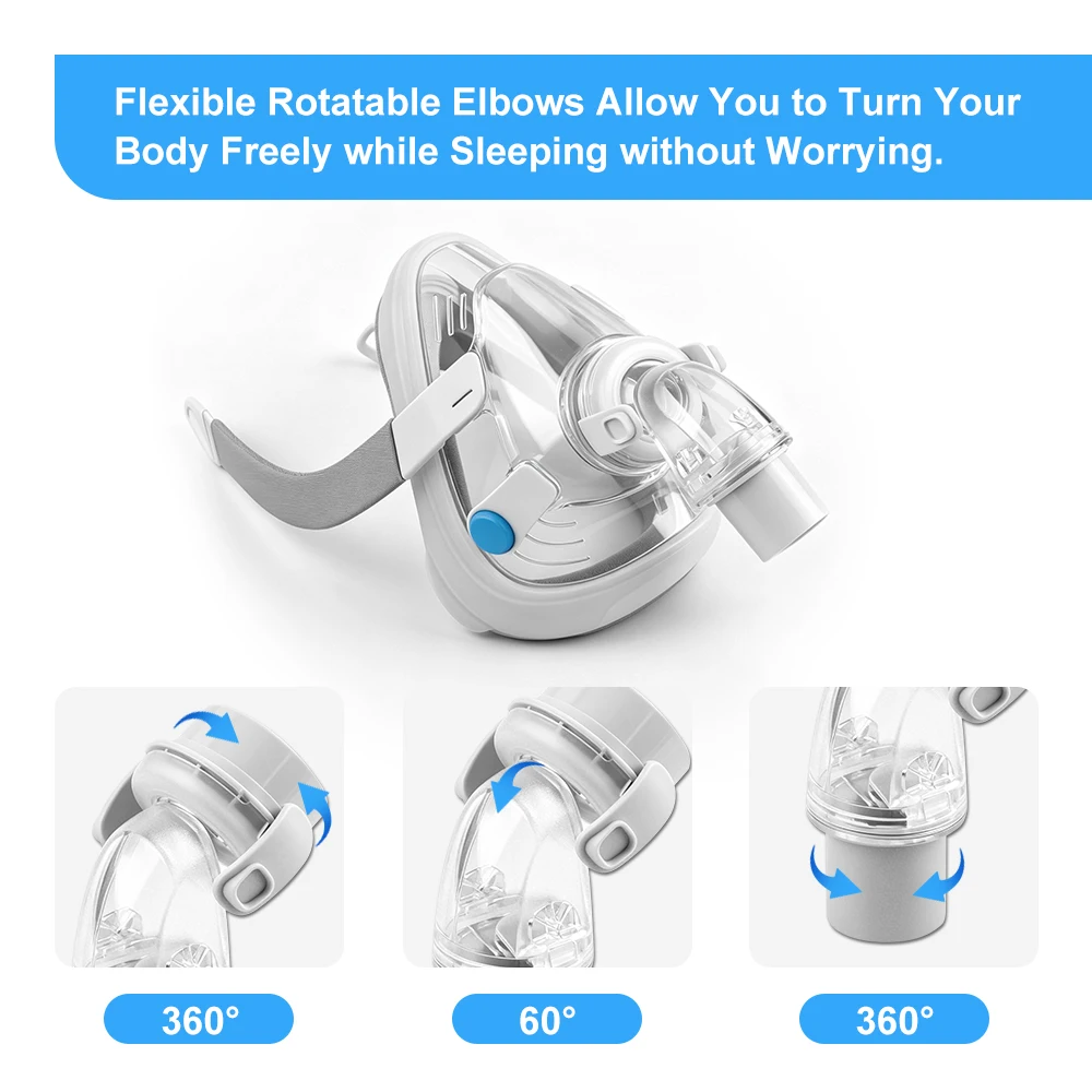2/1pcs CPAP Replace Elbow Tubing Connector for AirFit F20 F30 Full Face Mask CPAP Mask Mouth and Nasal Mask Tube for Sleep Apnea - Image 4