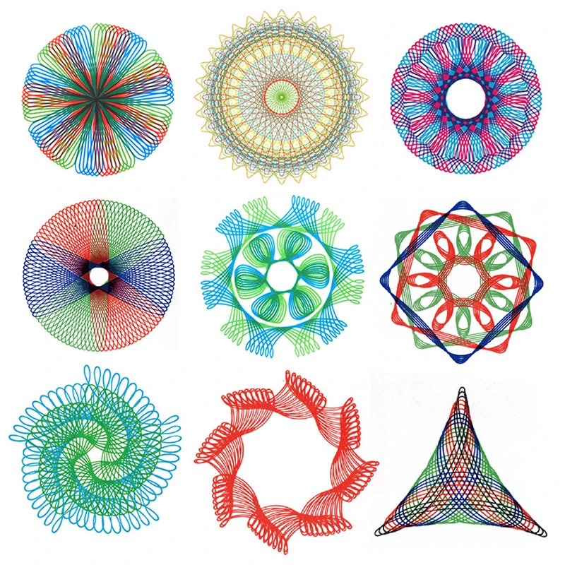 22pcs Spirograph Spiral Art Drawing Kit The Classic Way to Make Countless Amazing Designs For Kids Drawing Rulers Toys Set - Image 4