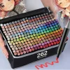 24-262 Colors Alcohol Drawing Markers Dual Tip Permanent Art Sketch Markers for Illustration School Supplied