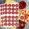 24/48/120pcs Christmas Advent Calendar Number Stickers 1-24 Countdown Decals Xmas Stickers for Office School Party Scrapbook