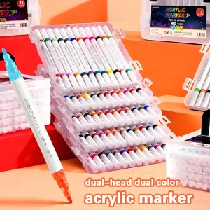 24/60/120 Colors Double Head Markers Tip Art Supplies Drawing Brush Pen Colors Set For Gift Pens Pencils Writing Office School