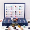 24pcs/Set Colorful Christmas Advent Calendar Blind Box Durable Unique Christmas Countdown Gemstone Crystal Gem Advent Calendar