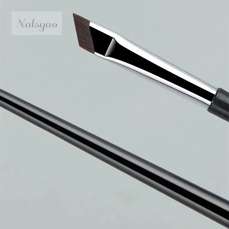 2pcs Angled Blade Eyeliner Brush Ultra Thin Fine Eyebrow Brush Flat Sickle Eyeliner Brushes Precise Makeup Tools - Image 5