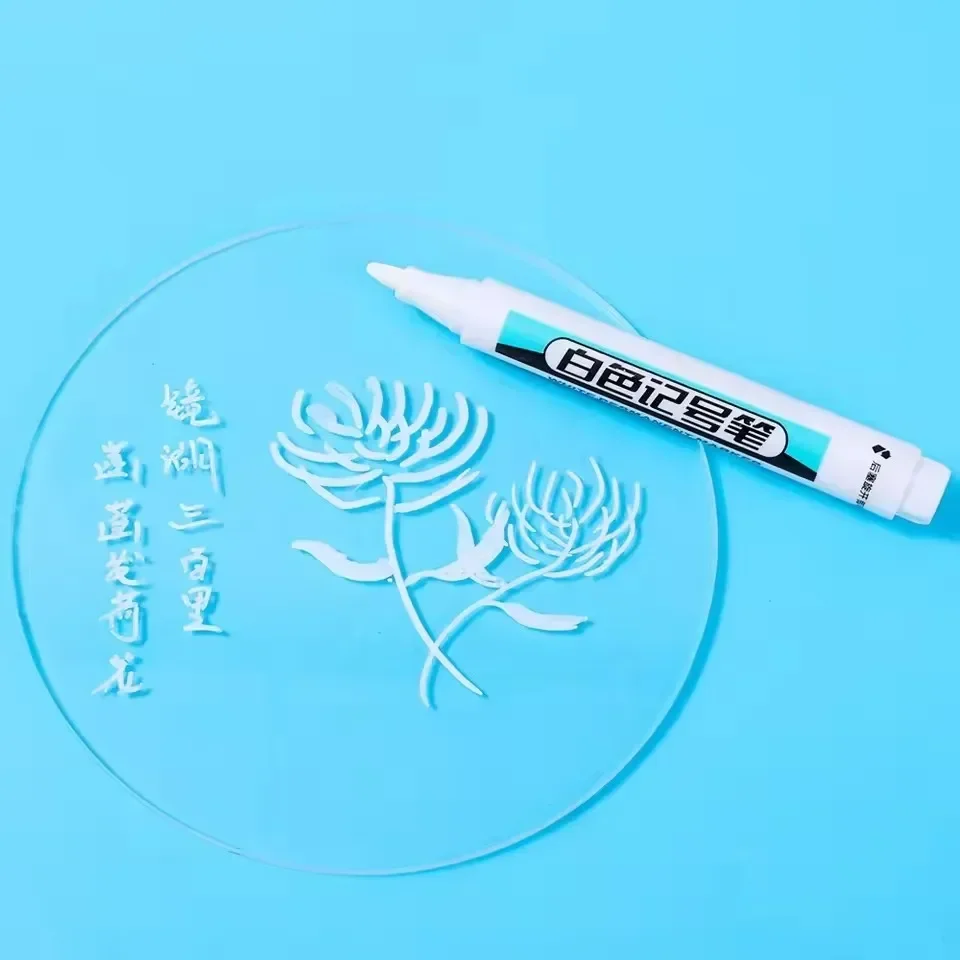 3-1PCS White Marker Pens Oily Waterproof Permanent Paint Markers Gel Pencil Tire Notebook Glass Painting Pen 0.7mm 1mm 2.5mm - Image 5