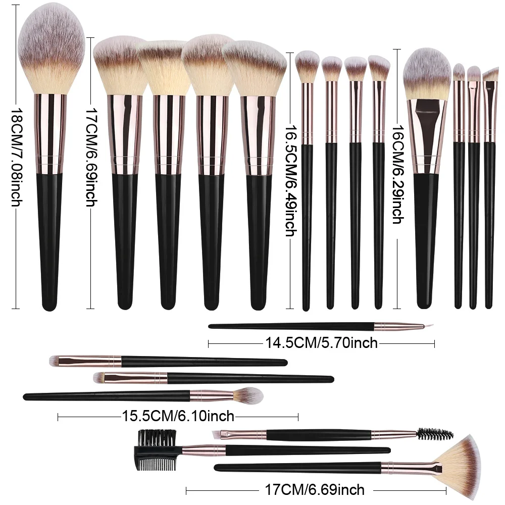 3-20PCS Makeup Brushes Set Professional Eyeshadow Foundation Concealer Blending Blush Brush Kabuki Soft Fluffy Women Beauty Tool - Image 6
