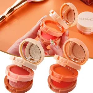 3 In 1 Highlighter Blush Waterproof Lasting Face Rouge Powder Natural Highlighter Shimmer Blush Korean Pearl Makeup