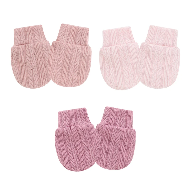 3 Pairs Newborn Gloves Jacquard Anti Scratch Infant Gloves Cotton Newborn Gift Baby Gloves Kids Care Toddler Accessories - Image 3
