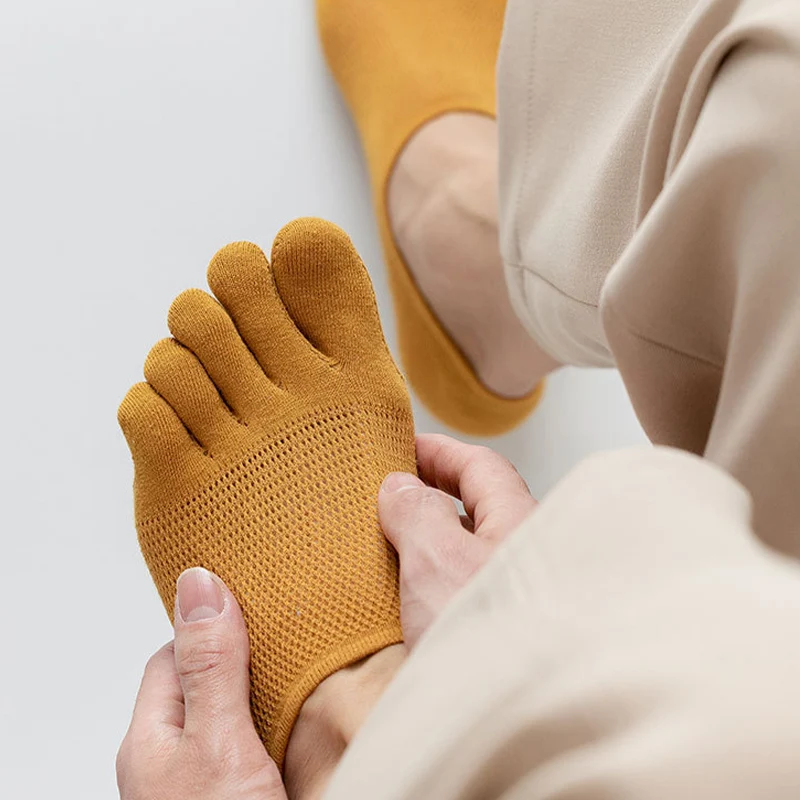 3 Pairs/lot Men's Socks Breathable Sweat Novelty Toe Socks Fashion Casual Breathable Finger Boat Sock High Quality Sox for Male - Image 2