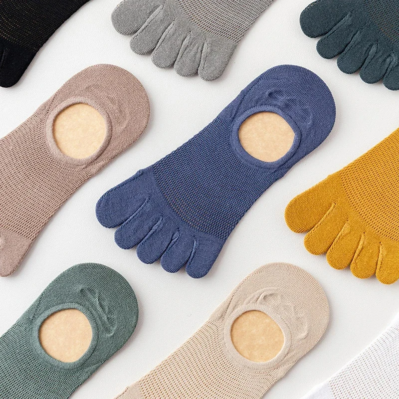 3 Pairs/lot Men's Socks Breathable Sweat Novelty Toe Socks Fashion Casual Breathable Finger Boat Sock High Quality Sox for Male - Image 6