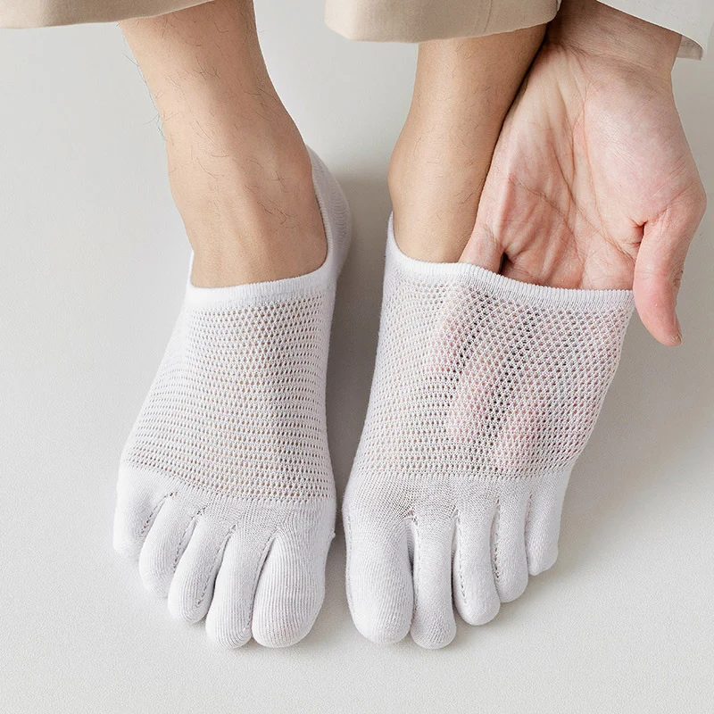 3 Pairs/lot Men's Socks Breathable Sweat Novelty Toe Socks Fashion Casual Breathable Finger Boat Sock High Quality Sox for Male - Image 4