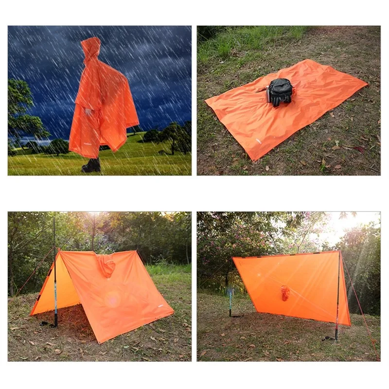 3 in 1 Waterproof Adult Long Raincoat Women Men Rain Coat Jacket Hooded Poncho for Outdoor Hiking Travel Fishing Rainwear Suit - Image 5
