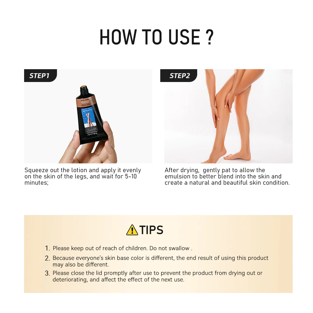 30g Leg Foundation Blemish Cover Makeup Moisturizing Body Foundation Fake Lotion Even Skin Skin Tanning Tone Care Tan Cream Body - Image 6