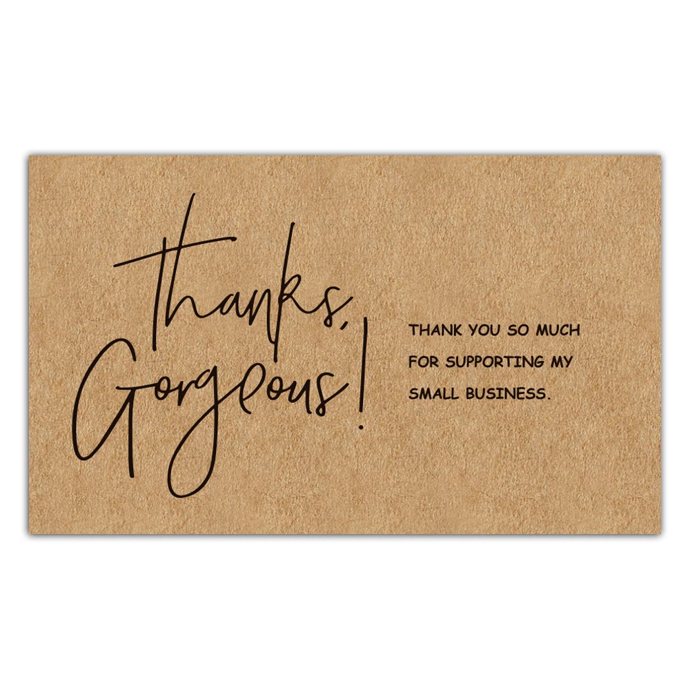 30pcs Natural Kraft Paper Thank You Card Enterprise Store Business Thank You Order Card Wholesale Custom Gift Decoration Card - Image 3
