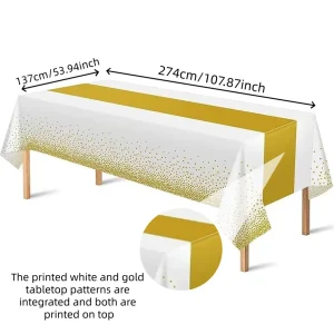 3/1pcs Disposable Tablecloth Party Rectangle Bronzing Waterproof Table Cloth for Wedding Birthday Party Home Decor