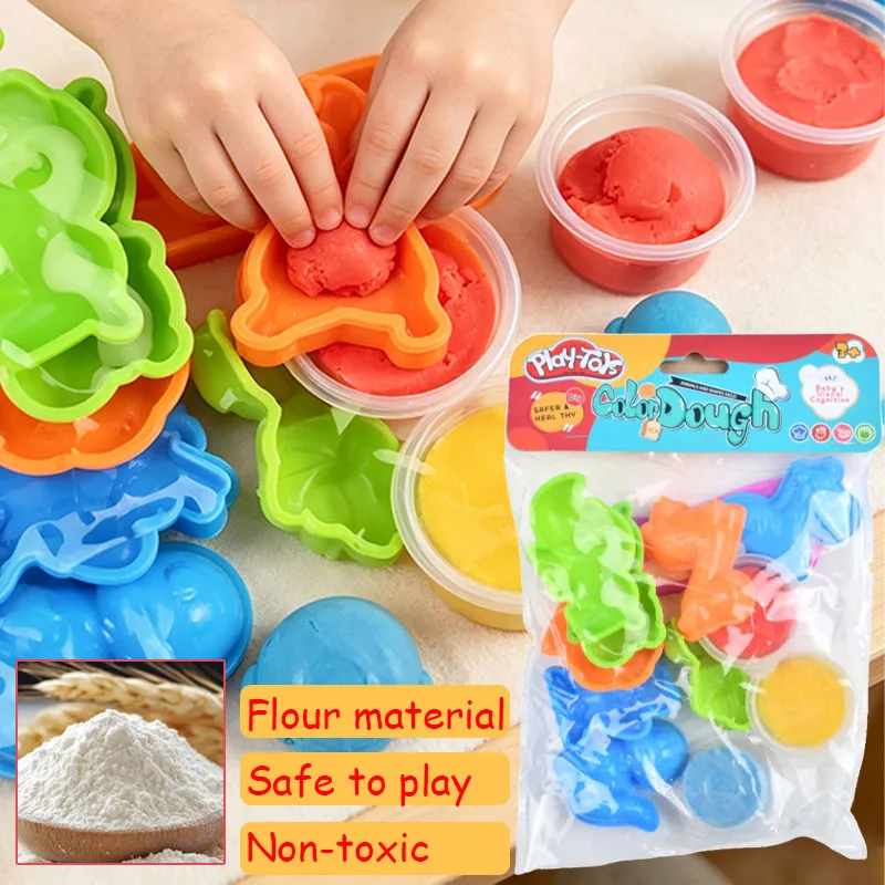 3D Animal Clay Set with Mold Children DIY Creativity Play Dough Set Safe Non-toxic Cartoon Molding Dough Accessories Kit for Kid - Image 4
