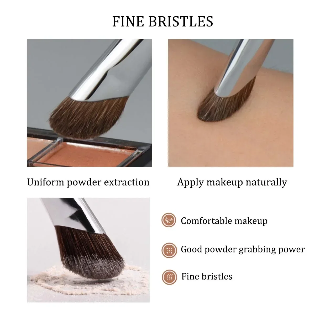 3D Contour Nose Shadow Brush - Angled Eyeliner Wand, Portable travel,Highlighter Makeup Brush,Beginner Professional Makeup Tools - Image 2
